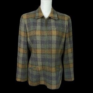 Lauren Ralph Lauren Plaid Wool Shacket Women’s 12 Full Zip